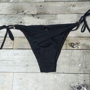 Plumeria swimwear strappy cut out tie side bikini bottoms